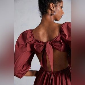 Anthropologie Burgundy Mini Dress